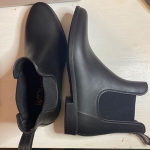 Black Sam Edelman rain booties women size 13